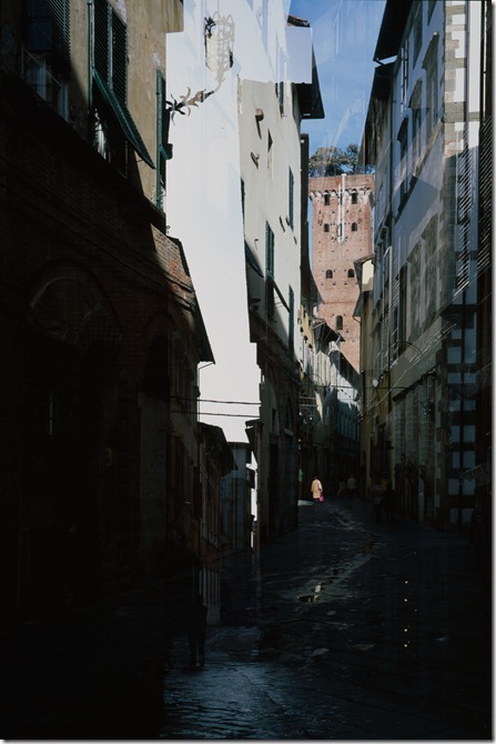 Lucca Turm Doppelbelichtung